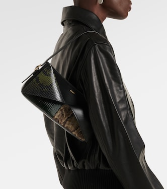 Belt snake-effect leather shoulder bag | Coperni