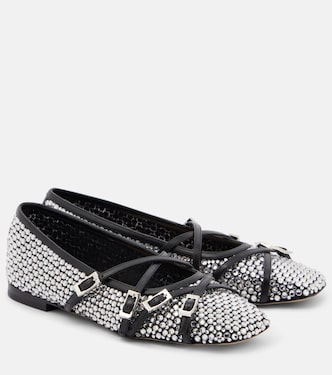 Ballerinas aus Mesh mit Kristallen | Mach & Mach