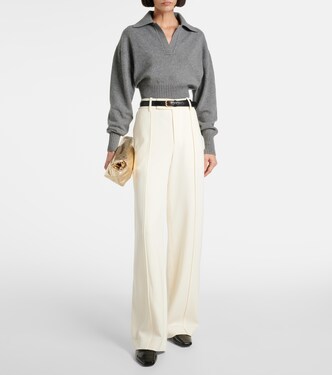 Pantaloni a gamba larga Weyes in crêpe | Proenza Schouler