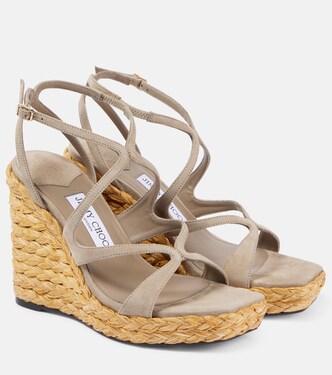 Ayla 110 suede espadrille wedges | Jimmy Choo