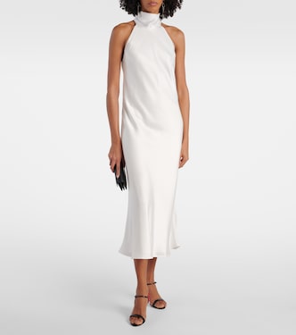 Vestido midi de novia Sienna de satén | Galvan