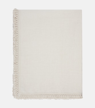 Fringed Medium linen tablecloth | Once Milano