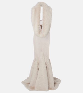 Scarf-detail sequined gown | David Koma