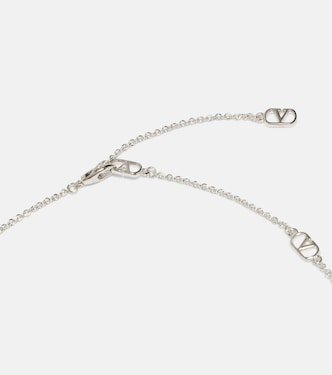 Ovalette VLogo embellished necklace | Valentino