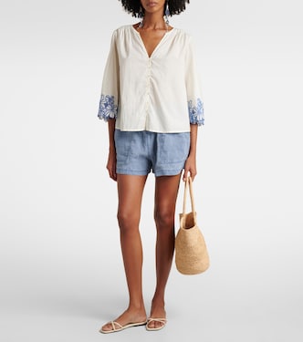 Bestickte Bluse Blake aus Baumwolle | Velvet