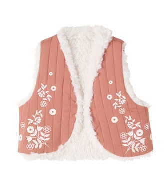 Gilet Noemie in cotone trapuntato con ricamo | C'era Una Volta