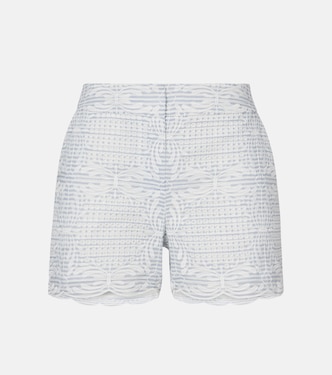 Allen high-rise cotton shorts | Veronica Beard