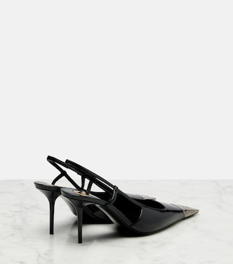 Jeanne 75 leather slingback pumps | Saint Laurent