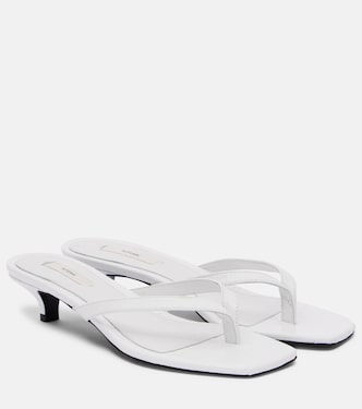 Croc-effect leather thong sandals | Toteme