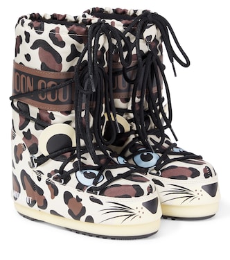 Icon leopard-print snow boots | Moon Boot Kids