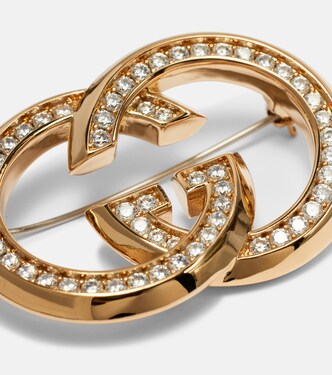 Interlocking G embellished brooch | Gucci