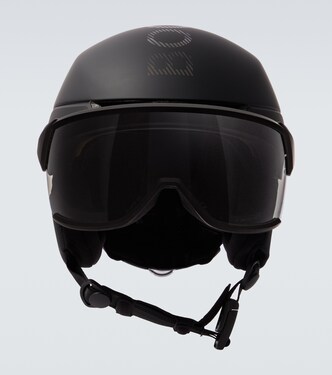 Leather-trimmed ski helmet | Bogner
