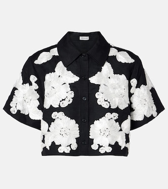 Camisa Callie en mezcla de lino bordada | Simkhai