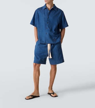 Besticktes Hemd aus Denim | Commas