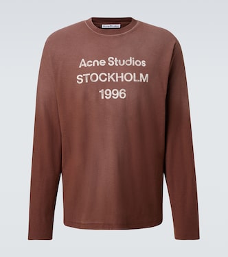 Logo cotton and hemp T-shirt | Acne Studios