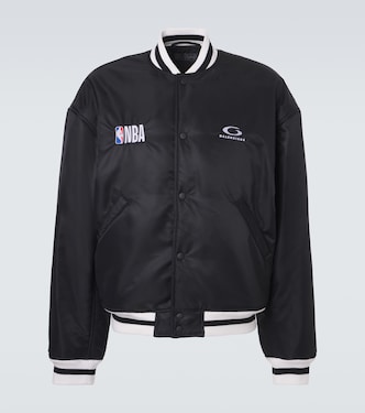 x NBA logo satin bomber jacket | Balenciaga