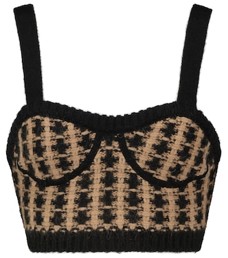 Sweetheart-neck knit bralette | REDValentino