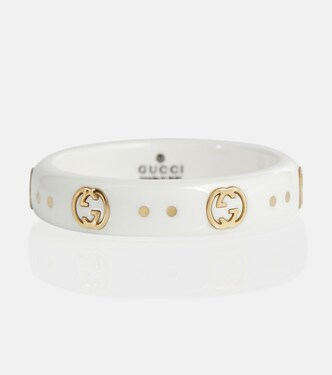 Bague Icon en plaqué or 18 ct et corindon | Gucci