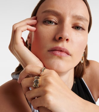 Bague en or 14 ct, topazes et diamants blancs | Suzanne Kalan