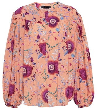 Blusa Brunille en mezcla de seda floral | Isabel Marant