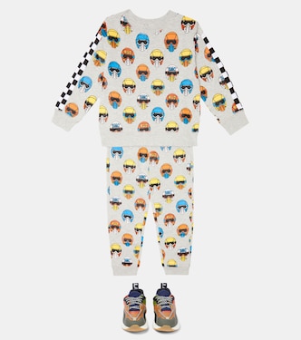 Felpa e pantaloni in cotone con stampa | Stella McCartney Kids