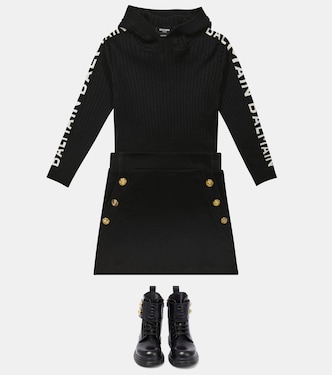 Top raccourci en coton | Balmain Kids