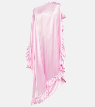 Ruffled one-shoulder satin dress | Acne Studios