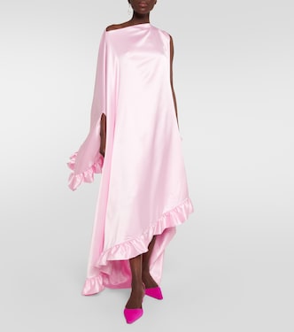 Abito monospalla in raso con volant | Acne Studios