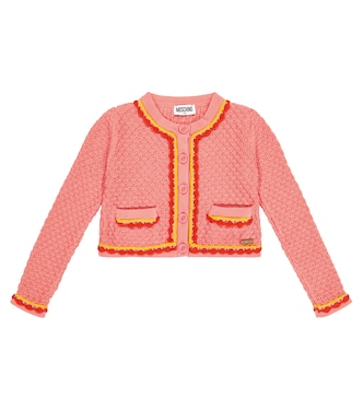 Cárdigan con ribetes de croché | Moschino Kids