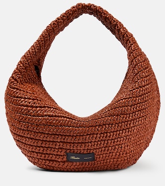 Olivia Medium raffia shoulder bag | Khaite