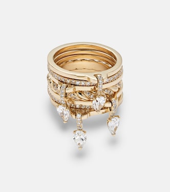 Drop Alliances 18kt gold rings with diamonds | Rainbow K