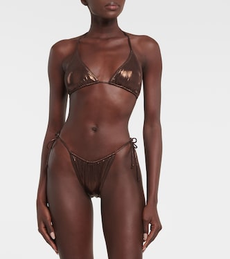 Top bikini String metallizzato | Norma Kamali