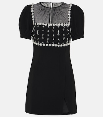 Embellished crêpe minidress | Self-Portrait