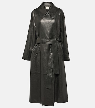 Minnie oversized leather trench coat | Khaite