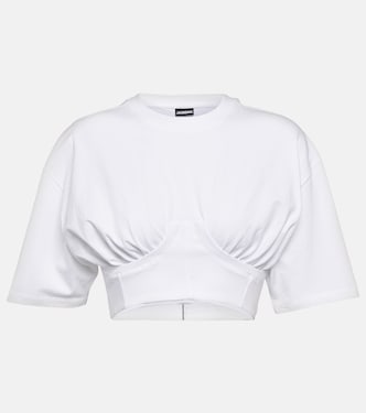 Le T-shirt Caraco cotton-blend crop top | Jacquemus