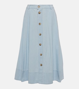 Falda midi acampanada de chambray | Polo Ralph Lauren