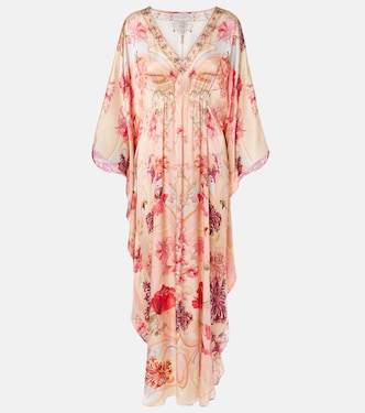 Embellished floral silk kaftan | Camilla