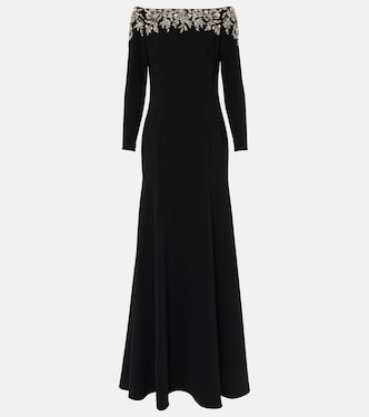 Abito lungo Rosabel con scollo bardot | Jenny Packham