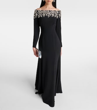 Abito lungo Rosabel con scollo bardot | Jenny Packham