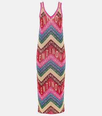Vestido midi de Valentino Chevron | Valentino