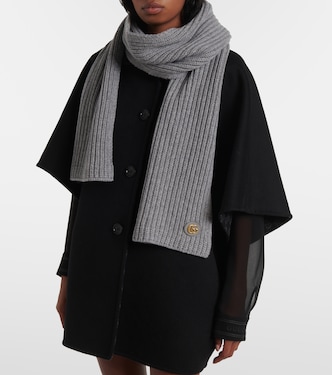 Sciarpa in lana e cashmere a coste | Gucci