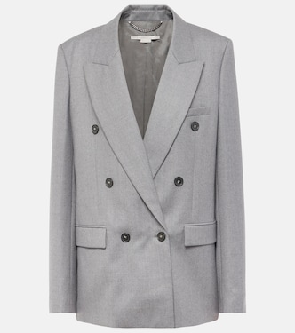 Blazer doppiopetto in flanella di lana | Stella McCartney