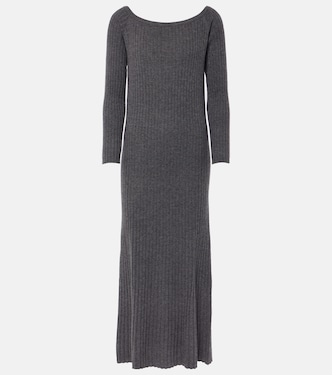 Vestido midi Nari de cachemir acanalado | Lisa Yang