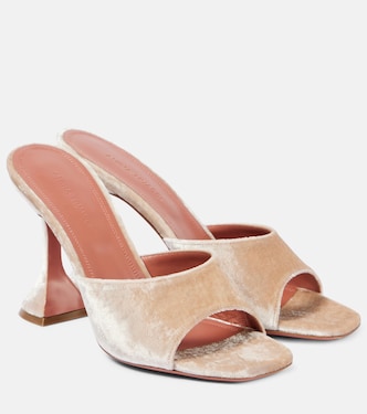 Mules Lupita 95 in velluto | Amina Muaddi