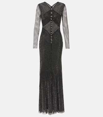 Embellished fishnet gown | Self-Portrait
