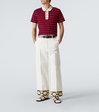 Pantaloni a gamba larga in cotone e lino | Valentino