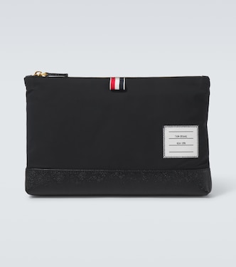 Leather-trimmed vanity bag | Thom Browne