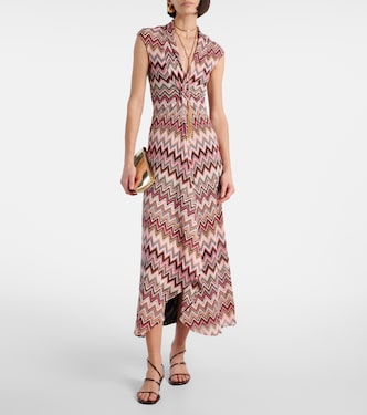 Abito midi a zig-zag con lamé | Missoni