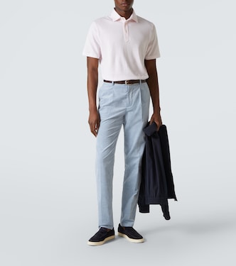 Polo in cotone e lino piqué  | Brunello Cucinelli