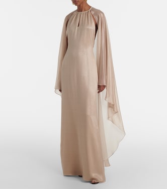 Robe longue en satin de soie mélangée | Tom Ford